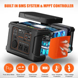 PGYOB 400W Portable Power Station, 296Wh Outdoor Solar Generator Backup Ternary Battery Pure Sine Wave Power Pack with AC/DC Outlet, PD 65W USB-C Outlet for Home, Camping, RV, Blackout, CPAP PGYOB