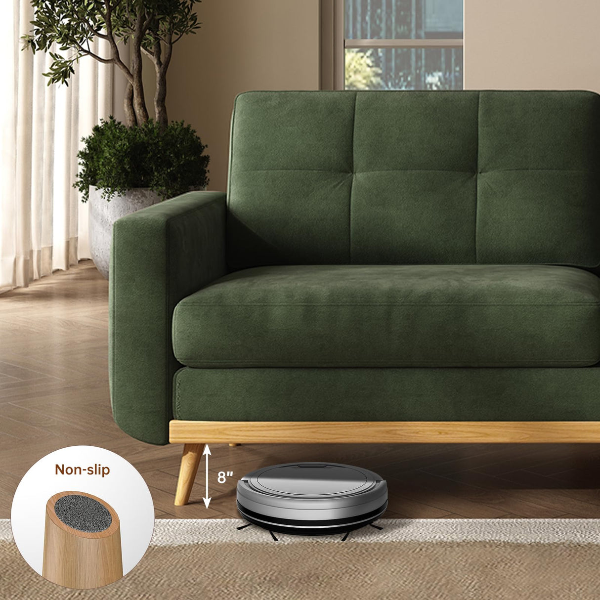 67.7” Loveseat Sofa, Mid Century Modern Decor Love Seat Couches for Living Room, Button Tufted Upholstered Small Couch for Bedroom, Solid and Easy to Install Love Seats Furniture (Green, 67.7inch) WoodArtSupply