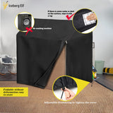 Iceberg Elf Playhouse cover, Outdoor wooden kids playhouse covers, 57" L x 57" W x 63" H, Waterproof, Sun Protection dust, Easy to put on with side zipper, 640D Heavy duty oxford fabric, (Black) Iceberg Elf