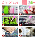 Anbys Christmas Steam Train Style Diamond Painting Kits for Adults Beginner DIY Full Drill Round Diamond Art Painting Kits for Home Decor (15.8 x 15.8 in) Anbys