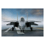 f 14 Tomcat Fighter Jet on Carrier Deck Aviation Military Planes and 1000 Piece Wooden Jigsaw Puzzle DIY Children Educational Puzzles Adult Decompression Gift Creative Games Toys Puzzles Home Decor Victoria Kay