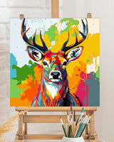 TOCARE Framed Paint by Numbers Kit for Adults, Deer Paint by Numbers with Frame,Deer Paint by Number on Framed Canvas for Adult Beginner & Kids Ages 8-12(10x10 Inch, Without Easel) TOCARE