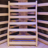 S-Shape Sauna Backrest Infrared Sauna Accessories, Natural Wood Finish Hemlock Sauna Chair with Wide Back Releases Pressure, No Painting Non-Toxic 26"x17" Fulocseny