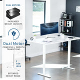 VIVO Electric 71 x 36 inch Sit Stand Desk, Dual Motor Memory Controller Height Adjustment, 2B Series, White Top White Frame, DESK-KIT-2W7W-36 VIVO