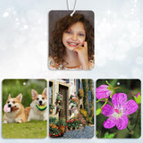 90Pcs Sublimation Ornament Blanks Bulk Sublimation Car Air Freshener Blanks DIY Scented Car Freshener Hanging Sheets with 90pcs Bag and String for Home Car Interior Decoration(White) DIVINA VITAE