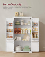 VASAGLE 53.5" Pantry Cabinet, Freestanding Kitchen Pantry Cabinet, Storage Cabinet with Doors, 6 Door Shelves, 2 Adjustable Shelves, for Living Room, VASAGLE