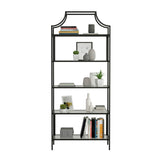 Sauder Harvey Park Bookcase/Book Shelf, Black Sauder