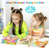 Zeoddler Wooden Puzzles for Toddlers, 8 Pack Animal Jigsaw Puzzles for Kids3-5, 9 Pieces Preschool Learning Activities, Learning & Educational Toys, Gift for Boys, Girls Zeoddler