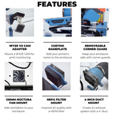 3D SOURCERER DELACK 3D Printer Enclosure Kit with LED Light | Made for Prusa MK4, Prusa Mini, Prusa MK3 3D Printers | Compatible with IKEA Lack Table | Plexiglass Cover for Constant Temperature 3D SOURCERER