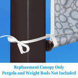 BenefitUSA 18' x 8.2' Universal Replacement Canopy Top Cover for Pergola Structure (Circle Pattern) BenefitUSA