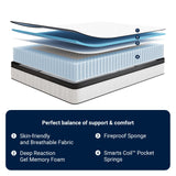 Avenco Twin Mattress, 10 Inch Medium Firm Twin Size Mattress in a Box, Hybrid Mattresses with Smarts™ Coil Pocket Springs for Motion Isolation, Strong Edge Support, CertiPUR-US Certified Avenco