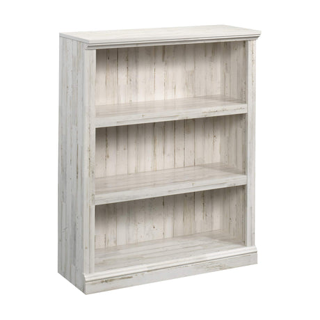 Sauder 3 Tier Book Shelf Wooden Bookcase Multipurpose Bookshelf for Home Office, Living Room, in White Plank Sauder