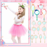 30 Pcs DIY Wooden Mirror Craft Decorate You Own Princess Wooden Hand Mirrors Princess Mirrors for Girls Crafts Paint Princess Party Decorations Birthday Gifts Parent-Child Games Drayear