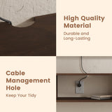 EROMMY Modern Rattan Floating TV Stand, Rectangular Wall-Mounted Floating Stand for TVs with Doors, Entertainment Center for Under TV Storage, 57 inch, Caramel Oak EROMMY