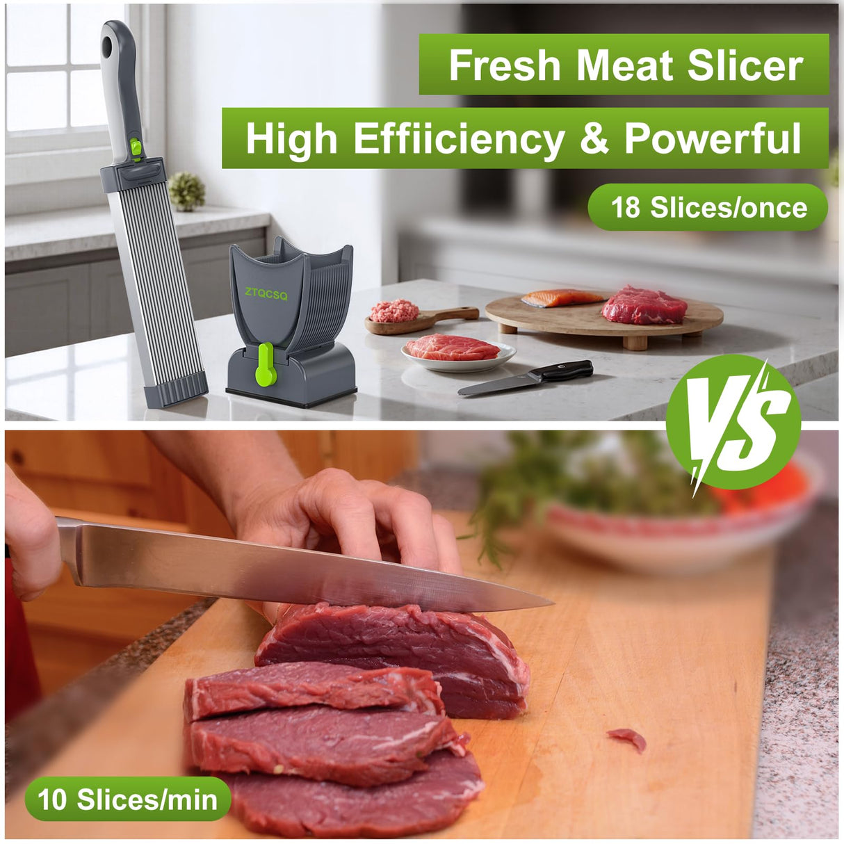 2025 Fresh Meat Slicer Cleaver, Thickness Adjustable 2 or 4 mm, Manual Fresh Meat Cutter, Fresh Meat Slicing Shredding, Fresh Beef Pork Mutton for Home Cooking BBQ Hot Pot Meat Slicer ZTQCSQ