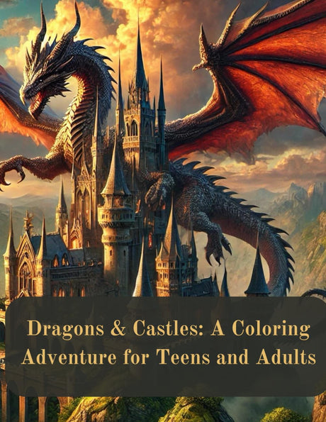 Dragons & Castles: A Coloring Adventure for Teens and Adults Majosta