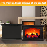 Fireplace Lanterns Decorative,Small Fake Fire Place,Flame Effect LED Fire Lamp,Battery Operated USB Charge Portable Fireplace,Indoor Outdoor Christmas Decoration (No Heater Function Black) WLHONG