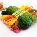 Friendship Bracelet String 50 Skeins Rainbow Color Embroidery Floss Cross Stitch Embroidery Thread Cotton Floss Bracelet Yarn, Craft Floss XLSFPY
