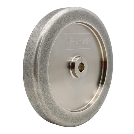 UF-SHARP CBN 4 in 1 Grinding Wheel, 8" Dia x 1.25" Wide x 5/8" Bore for Sharpening Woodturning Tools、High Speed Steel Tools (80 Grit) UF-SHARP