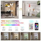 Maxtude 49.17" Tall Tempered Glass Display Cabinet with LED Lights, Curio Cabinet with 3 Shelves with 2 Door, Quick-Install Style Floor Standing Bookshelf File Cabinet for Living Room Office Maxtude