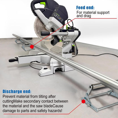 BROODAY Trend Adjustable Miter Saw Roller Stand (300), 140 lbs Capacity ,Adjustable Cutting Machine Support Frame, Height Adjustment from 2 inches to 6.3 inches，R/STAND/A - WoodArtSupply