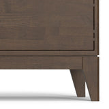 SIMPLIHOME Harper Solid Hardwood Wide Mid Century Modern Media Stand for TVs up to 80 inches for The Living Room and Entertainment Center, 72 inch, Walnut Brown SIMPLIHOME