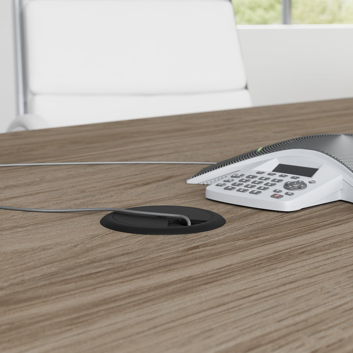 Bush Business Furniture Conference Table for 6-8 People with Sturdy Metal Base in Modern Hickory | Boat Shaped 8 Foot Meeting Desk for Office Boardrooms | 96Wx42D Bush Business Furniture