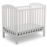 Delta Children Emery Mini Convertible Baby Crib with 2.75-inch Mattress, Bianca White Delta Children