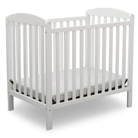 Delta Children Emery Mini Convertible Baby Crib with 2.75-inch Mattress, Bianca White Delta Children
