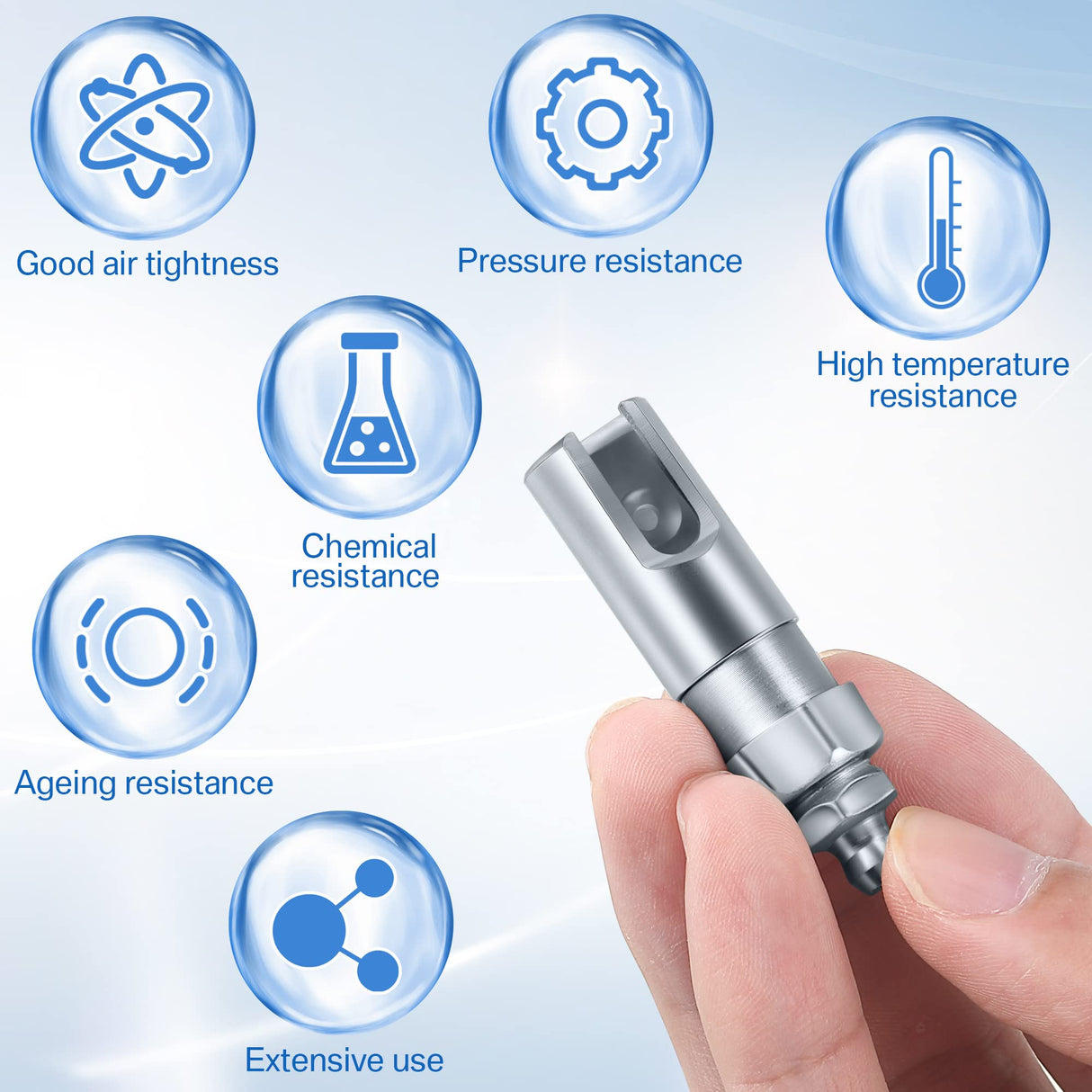 Saillong Grease Gun Coupler with 1/8 inch NPT Threads, Push on Slotted Right Angle 90 Degree Grease Coupler Fits Standard 1/8 inch NPT Grease Hoses, 2.1 Inch Length Saillong