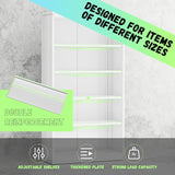 SUNCROWN Metal Storage Cabinets with Lock, Tool Cabinet, 72" Locking Steel Storage, Tall Locker Organizer Garage Cabinets with 2 Doors and 4 Shelves for Home,Office,Warehouse,Garage,School(White) SUNCROWN