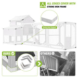 GUTINNEEN Chicken Coop with Run for 8-10 Chickens Extra Large Hen House Poultry Cage Outdoor with Nesting Box GUTINNEEN