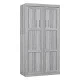 Harper & Bright Designs Twin Size Murphy Bed, can be Folded into a Cabinet, Gray Harper & Bright Designs