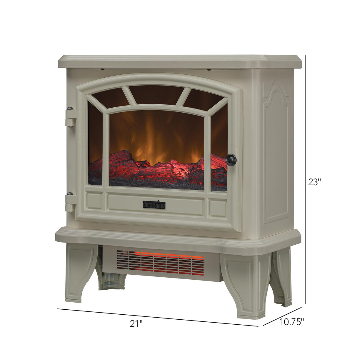 duraflame® Infrared Quartz Electric Fireplace Stove Heater, Cream Duraflame