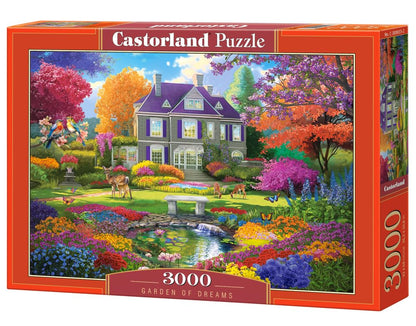 CASTORLAND 3000 Piece Jigsaw Puzzles, Garden of Dreams, Idyllic Paradise, Colorful Puzzles, Adult Puzzle, Castorland C-300655-2