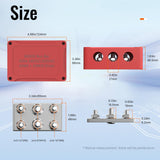 Joinfworld Heavy Duty 500A Bus Bar Waterproof Power Distribution Block with 4*5/16"(M8)+2*3/8"(M10) Studs 48V DC Automotive Marine Battery Terminal Distribution Block with Cover - Negative&Positive Joinfworld