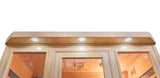 Heat Wave 4 Person Sauna Hemlock Wood Sonoma 9 Carbon Infrared Heaters MP3 Player Chromo Therapy Lighting 120V 2100W Heat Wave