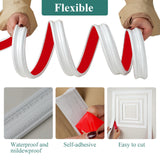 Yefanxi Peel and Stick Panels Molding Trim, Flexible Chair Rail Classic Wall Trim, Self-Adhesive Wall Paneling strip for Home Decoration(White 10ft*0.9in) Yefanxi