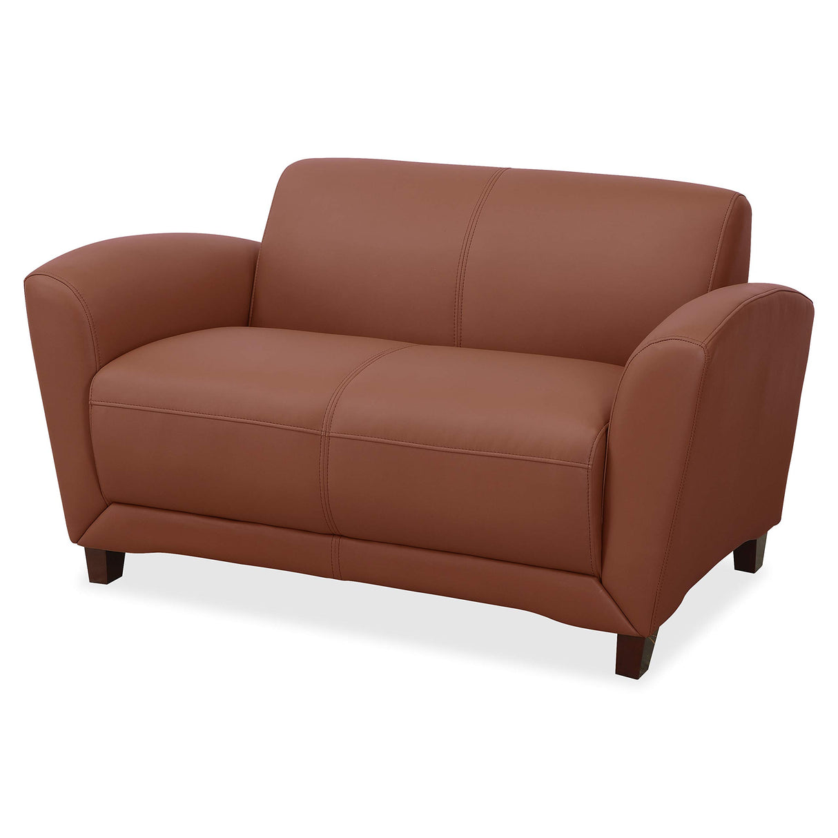 Lorell LLR68947 - Mahogany Finish Reception Loveseat Lorell