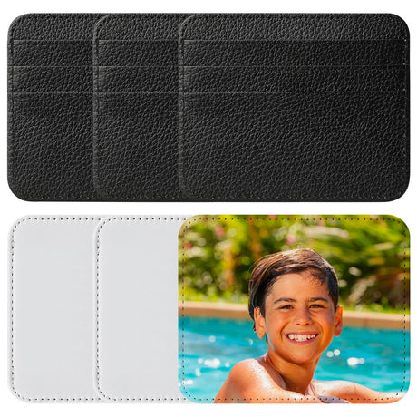 ZUYYON 6 Pcs Sublimation Blank Wallet Heat Transfer Ultrathin Card Holder Blank PU Leather Front Pocket Wallet Card Storage Bag DIY Crafts for Men Women ZUYYON