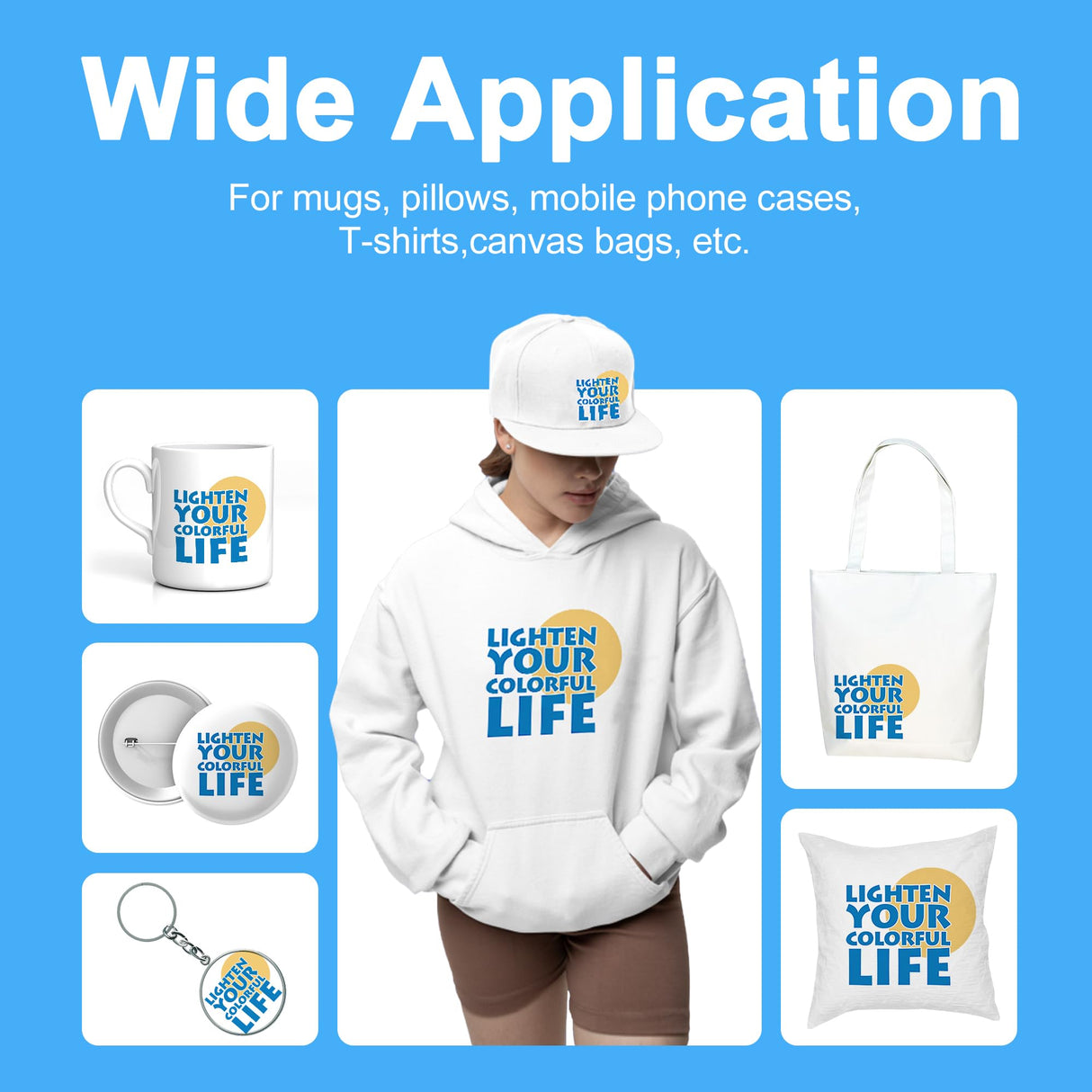 LCL Sublimation Paper Heat Transfer 150 Sheets 13 x 19 Inches Super Size Compatible with Inkjet Printer 120gsm LCL