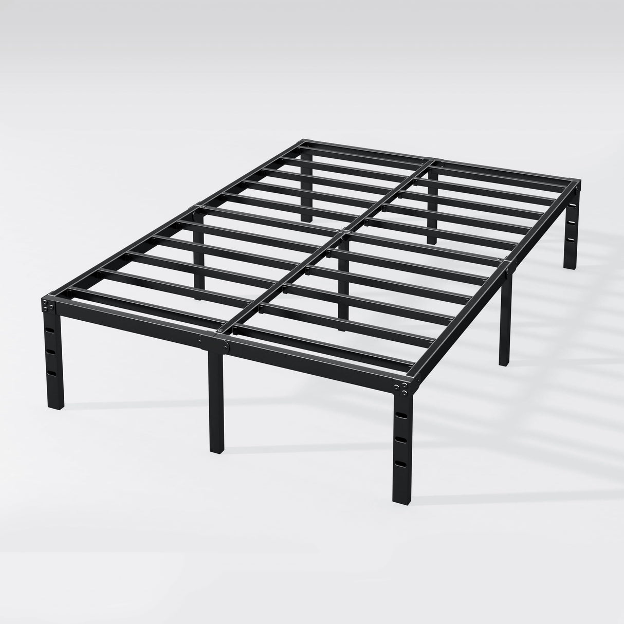 Hafenpo 14 Inch Queen Bed Frame - Sturdy Metal Platform Queen Size, No Box Spring Needed, Heavy Duty, Easy Assembly, Strong Bearing Capacity, Under Bed Storage, Black Hafenpo