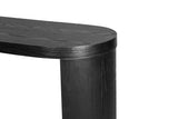 JIJIWANG 60'' Thick Top Entryway Table, Curved Legs, Support The Installation of Inward-Facing Or Outward-Facing for Sofas, Entryway, Behind The Couch, Living Room, Foyer, Black JIJIWANG