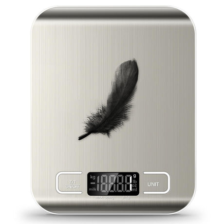 Food Scale, 11lb Kitchen Scale with 6 Units Tare Function & LCD Display, 0.05oz/1g Stainless Steel Digital Food Scale Grams and Ounces for Baking, Cooking, Dieting and Meal Prep (Batteries Included) SOYOK