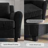 Bonzy Home 80.7" Black Couch, 3 Seater Sofa for Living Room, Modern Comfy Couches with Thick Cushion for Home Apartment Office Bonzy Home