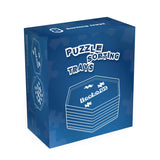 Becko US Stackable Puzzle Sorting Trays Jigsaw Puzzle Sorters with Lid Puzzle Accessory for Puzzles Up to 1500 Pieces, 8 Hexagonal Trays (White) Becko US