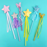 BANBALLON 6 PCS Princess Wand Magic Wand Fairy Dress-up Wand Kit for Girl's Princess Costume Role Play Birthday Party Favor BANBALLON