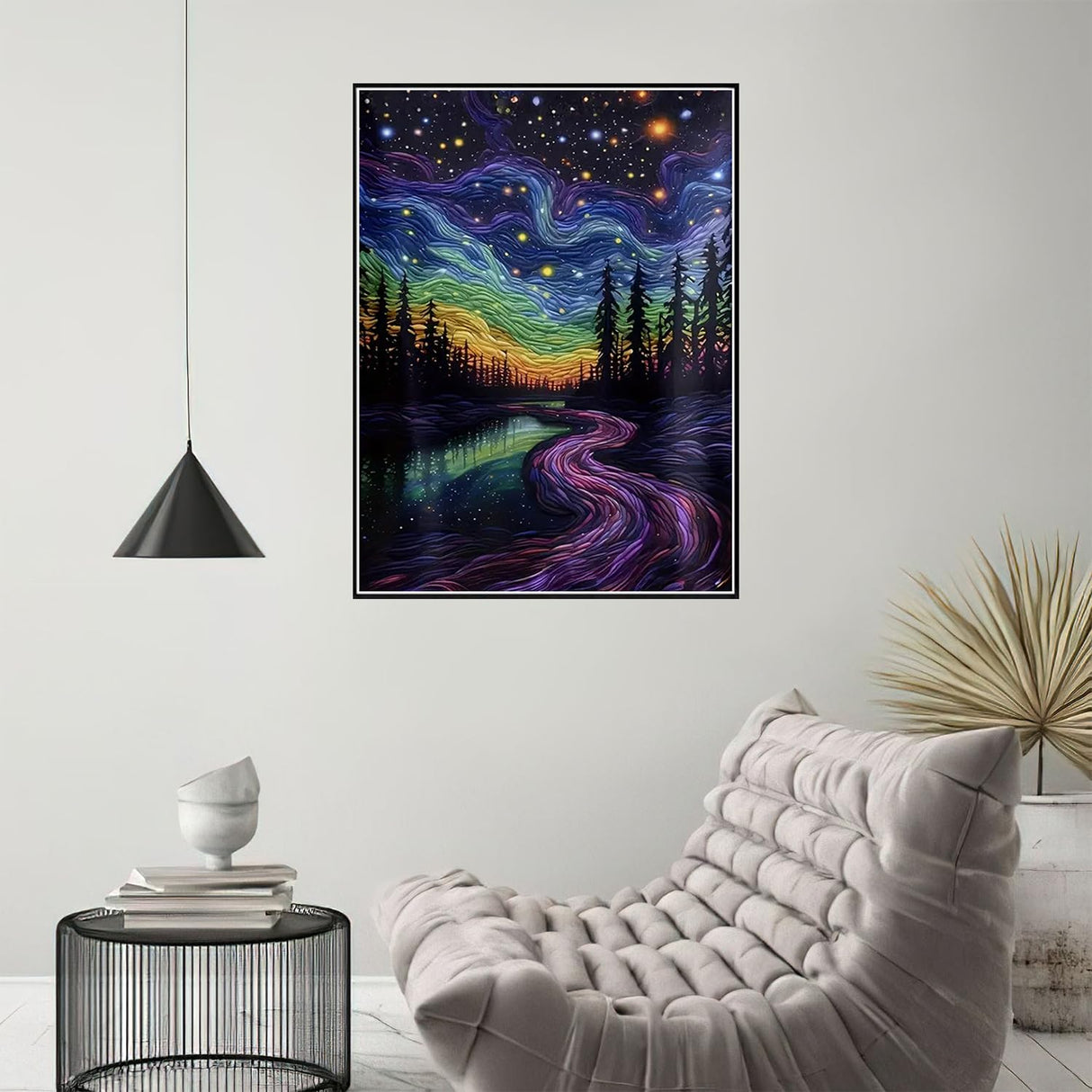 YQFCZDQ Aurora Landscape Diamond Art Kits for Adults,DIY Forest Starry Sky 5D Diamond Painting Kits Round Diamond Dots for Beginners,Full Drill Paint with Diamonds Pictures Gem Art Home Decor 12x16 In YQFCZDQ