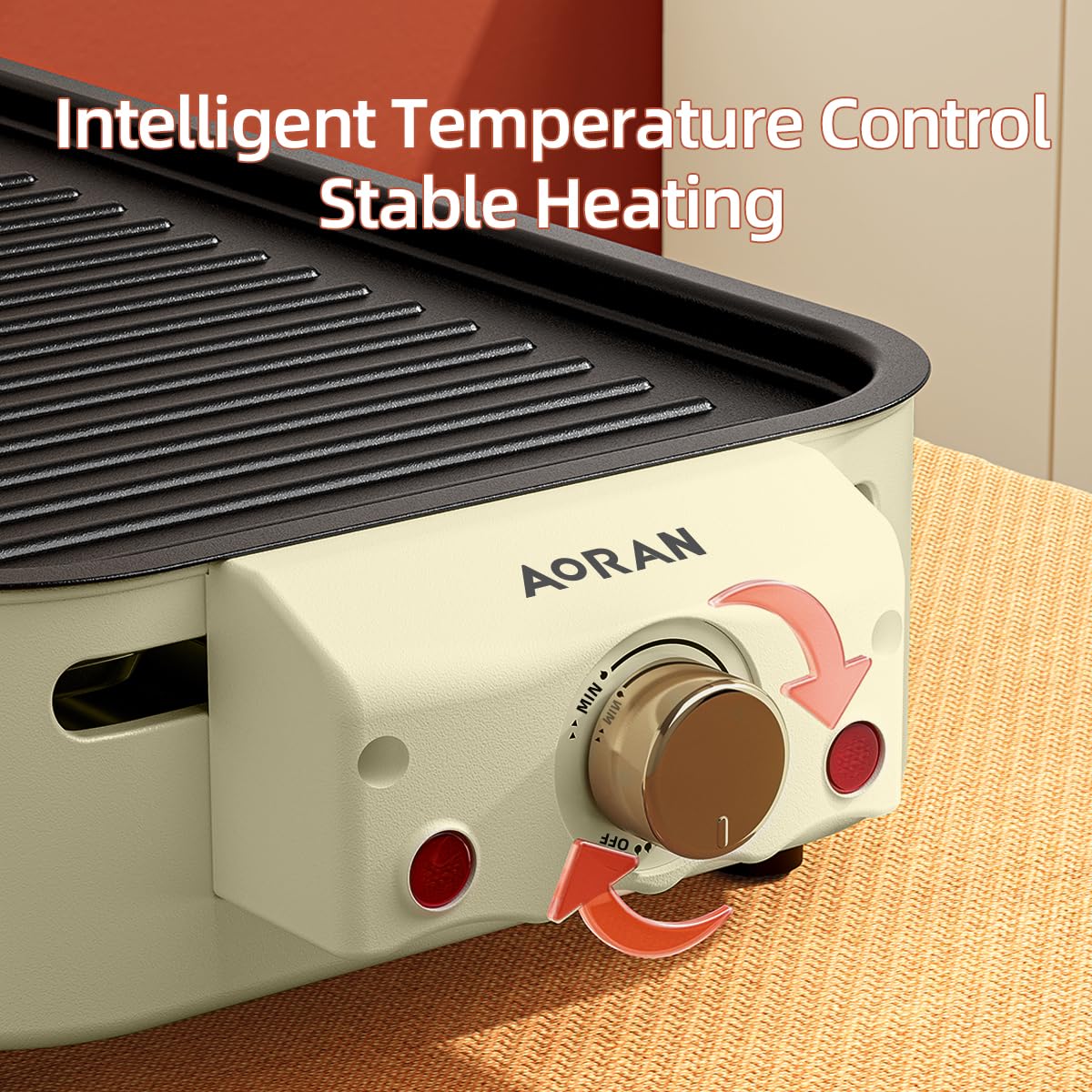 AORAN Indoor Grills Electric Smokeless – Versatile Smokeless Indoor Grill for Home Cooking, Featuring Indoor Grills Electric Smokeless, Skillet Griddle, and Kitchen Griddle White aoran kitchen