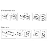 Dreamflame 72" WiFi-Enabled Electric Fireplace, Smart Control via Alexa or App, Recessed & Wall Mounted Fireplace Heater with Thermostat, Slim Frame, Multi-Color Combinations, Black Dreamflame